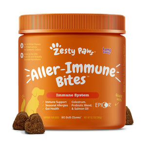 Zesty Paws Aller-Immune Bites Immune System Lamb Flavor for Dogs (90pcs) - Giveaway