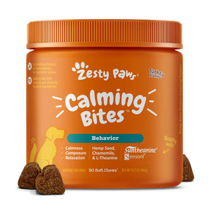 Zesty Paws Calming Bites Behaviour Turkey Flavor for Dogs (90pcs)